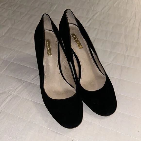 Louise et Cie 10M Black Suede Block Heel Shoes