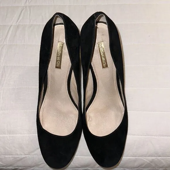Louise et Cie 10M Black Suede Block Heel Shoes