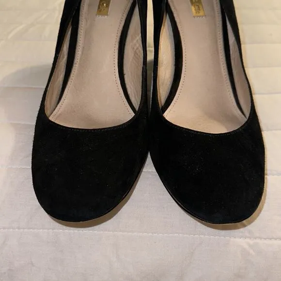 Louise et Cie 10M Black Suede Block Heel Shoes