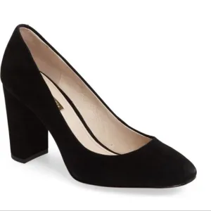 Louise et Cie 10M Black Suede Block Heel Shoes