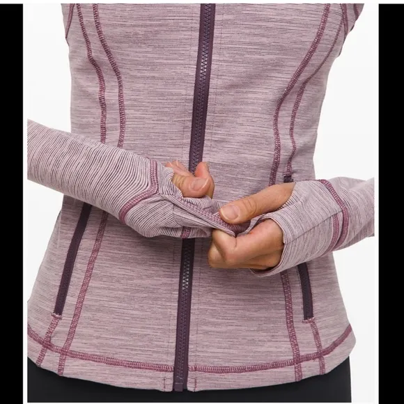 Lululemon Define Jacket Wee Are From Space Frosted Mulberry Black Currant Stripe