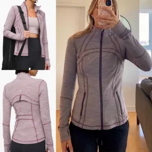 Lululemon Define Jacket Wee Are From Space Frosted Mulberry Black Currant Stripe