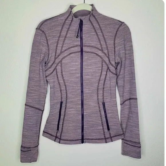 Lululemon Define Jacket Wee Are From Space Frosted Mulberry Black Currant Stripe