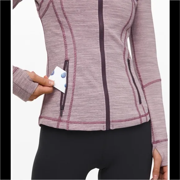 Lululemon Define Jacket Wee Are From Space Frosted Mulberry Black Currant Stripe