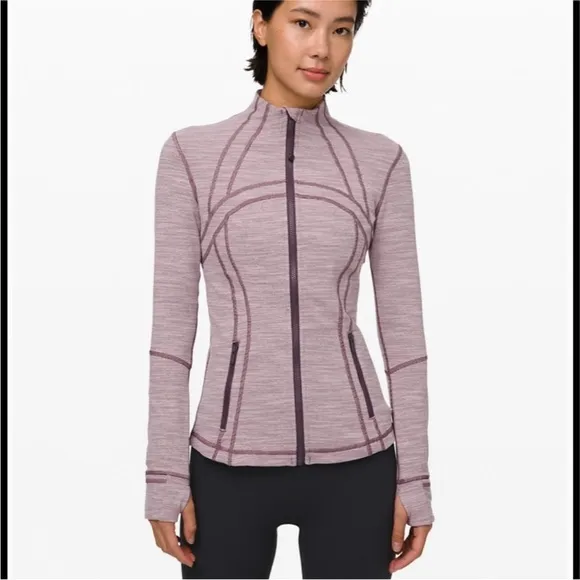 Lululemon Define Jacket Wee Are From Space Frosted Mulberry Black Currant Stripe