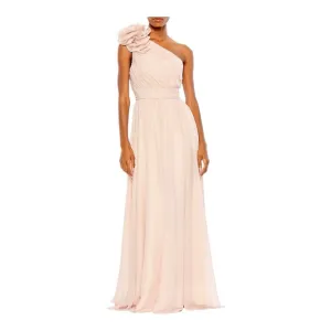 Mac Duggal Pink One-Shoulder Polka Dot Gown Size 20 NWT