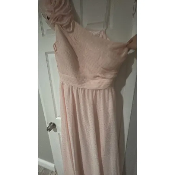 Mac Duggal Pink One-Shoulder Polka Dot Gown Size 20 NWT
