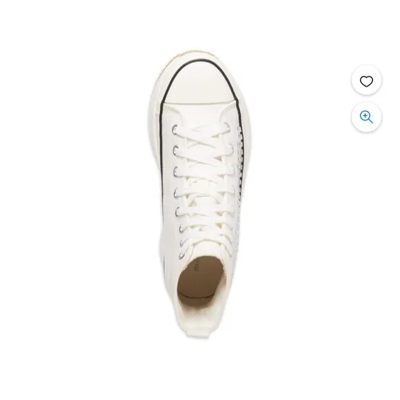 Madden Girl Winnona platform Rhinestone sneaker sz 9.5 platform white high top