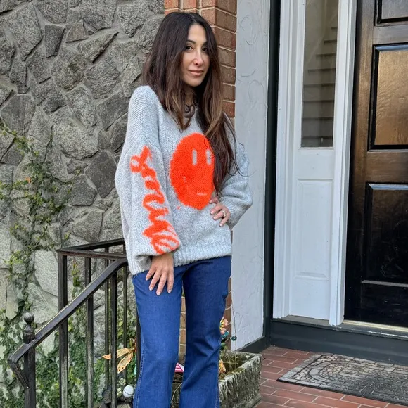 MADE IN ITALY OVERSIZED SMILE FABULOUS SWEATER
