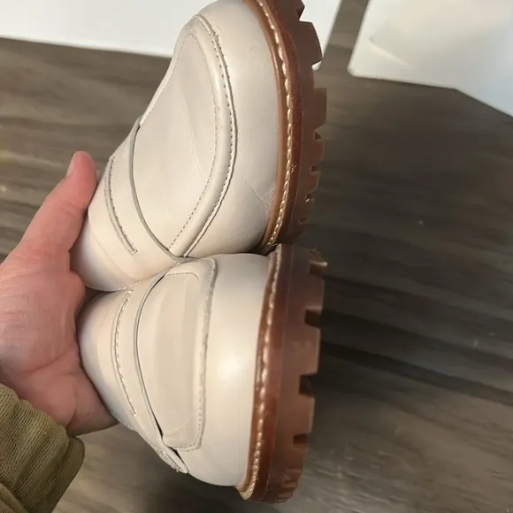 MADEWELL CORRINE LUGSOLE WOMENS CREAM LOAFER/MULES