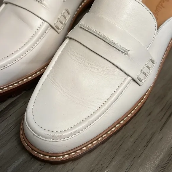 MADEWELL CORRINE LUGSOLE WOMENS CREAM LOAFER/MULES