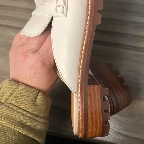MADEWELL CORRINE LUGSOLE WOMENS CREAM LOAFER/MULES