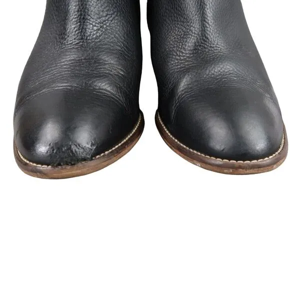 Madewell Shoes Womens 7 Bootie Fashion Classic Billie Boot Leather Stacked Heel
