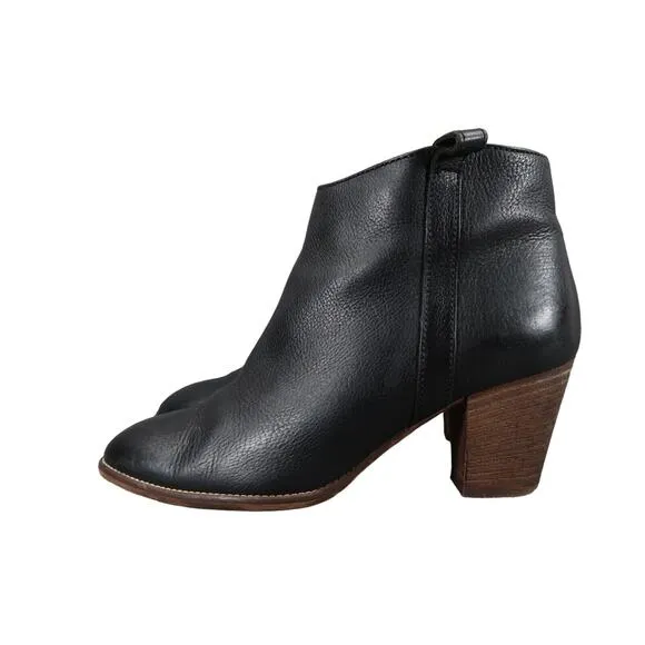 Madewell Shoes Womens 7 Bootie Fashion Classic Billie Boot Leather Stacked Heel