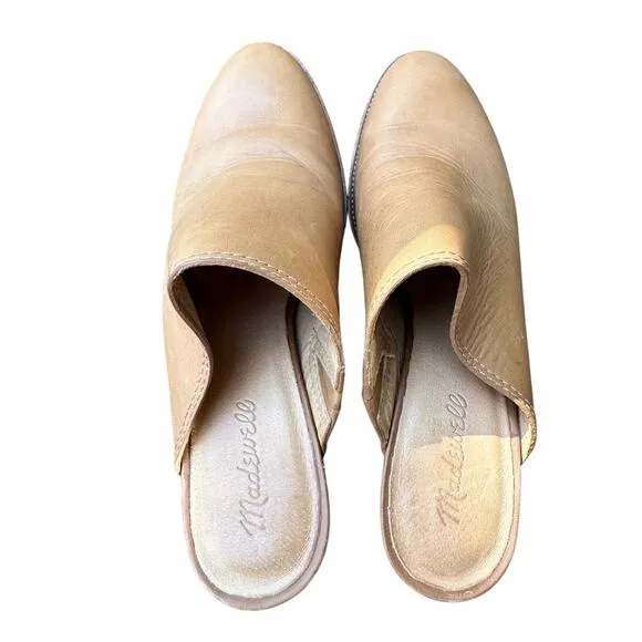 MADEWELL x Women's Harper Heel Clog Boho Tan Shoes x Size 9