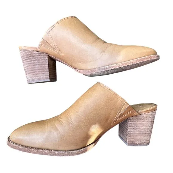 MADEWELL x Women's Harper Heel Clog Boho Tan Shoes x Size 9
