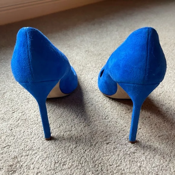 Manolo BB blue suede pumps size 36