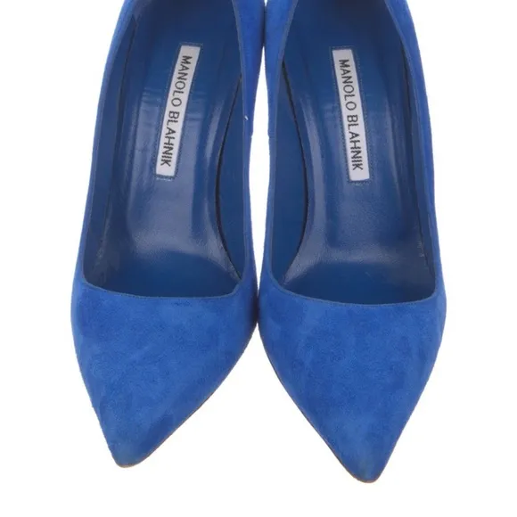 Manolo BB blue suede pumps size 36