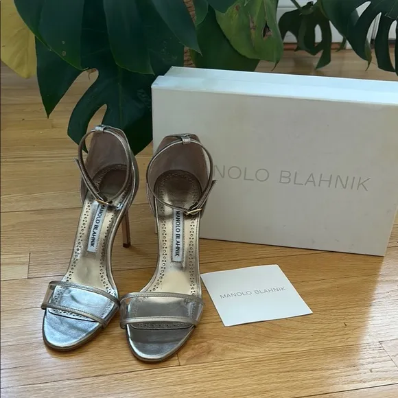 Manolo Blahnik Silver Women's Heels