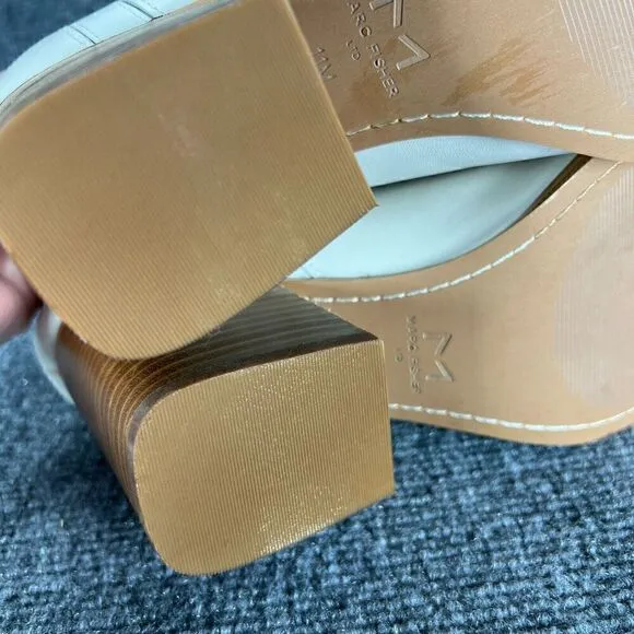 Marc Fisher Booties MLoshay Ankle Boots Womens 11 Off White Pointed Toe Shoes