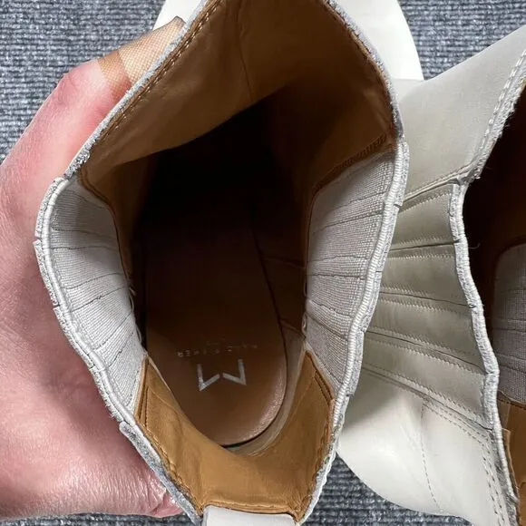 Marc Fisher Booties MLoshay Ankle Boots Womens 11 Off White Pointed Toe Shoes