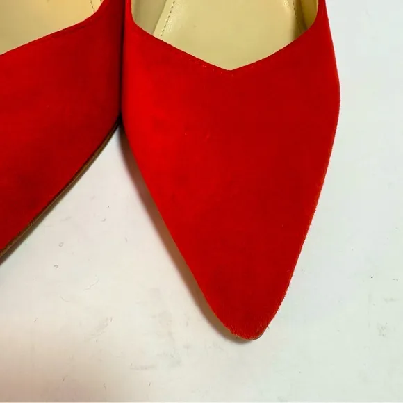 Marc Fisher Chic Red Suede Leather Block Heels Size 10M