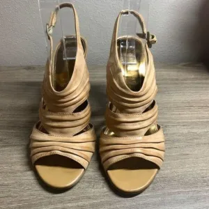 MARC FISHER‎ Nude Slingback Weathered Leather Heels