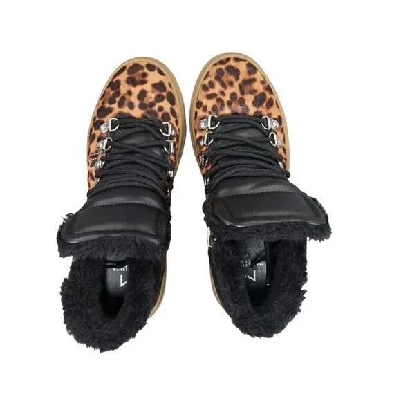 Marc Fisher Shoes Women 5 Fashion Sneaker Leather Cow Fur High Top Casual Daisie