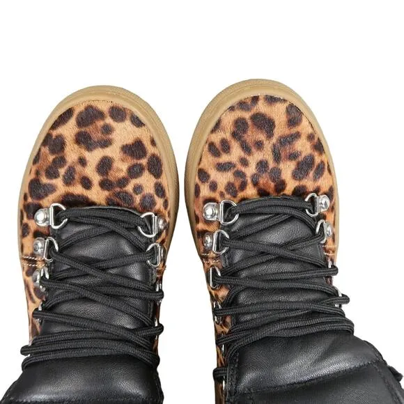 Marc Fisher Shoes Women 5 Fashion Sneaker Leather Cow Fur High Top Casual Daisie