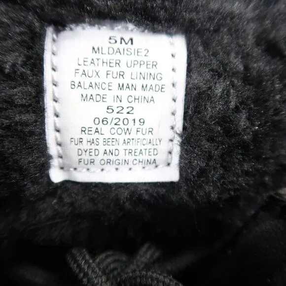 Marc Fisher Shoes Women 5 Fashion Sneaker Leather Cow Fur High Top Casual Daisie