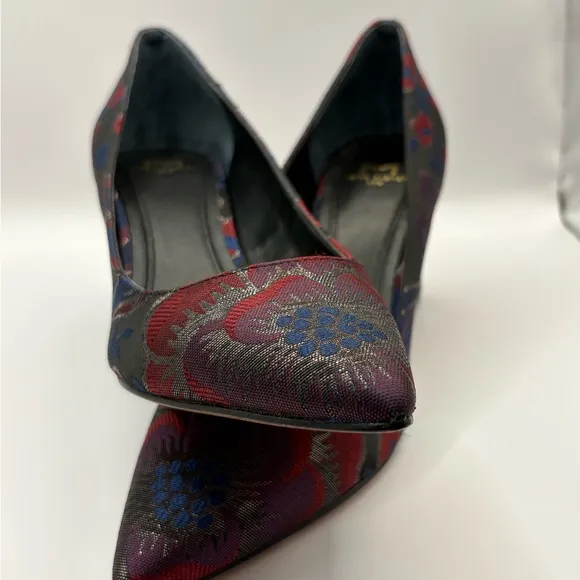 Marc Fisher Women's Floral Heels - Black and Blue