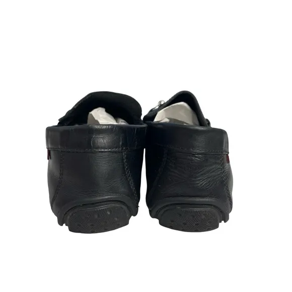 Marc Joseph MJ 6123 8N black all leather driving loafer. Size 10 made in Brazil