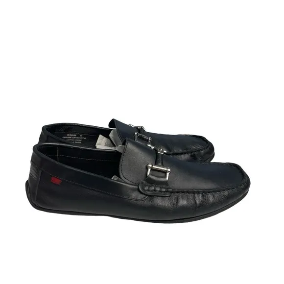 Marc Joseph MJ 6123 8N black all leather driving loafer. Size 10 made in Brazil