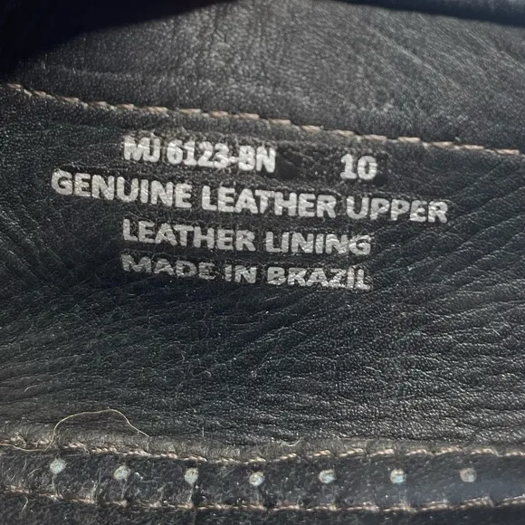 Marc Joseph MJ 6123 8N black all leather driving loafer. Size 10 made in Brazil