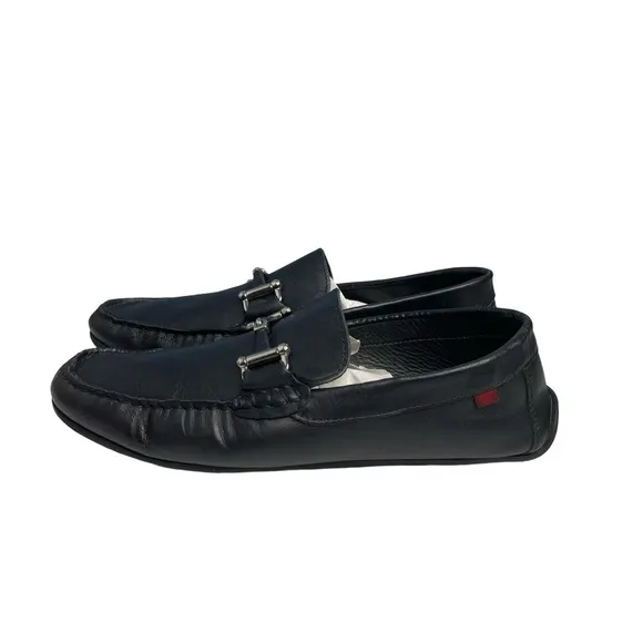 Marc Joseph MJ 6123 8N black all leather driving loafer. Size 10 made in Brazil