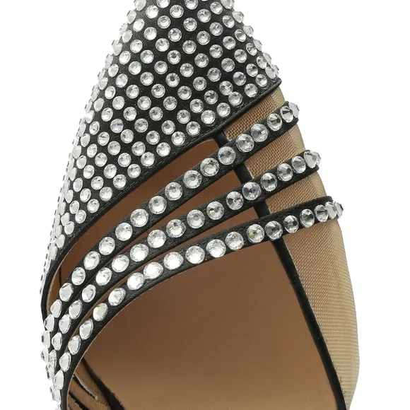 Marina Rinaldi Elegant Black and Silver Women's Heels Size 39
