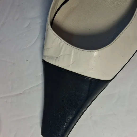 MAX DE CARLO Black and White Women's Heels