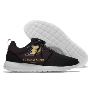 Men Anaheim Ducks Roshe Style Lightweight Running Shoes - Black