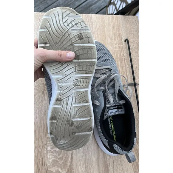 Men Skechers Sport Memory Foam DYNA LITE WELLSTON Comfort Shoes Sneakers 11 gray
