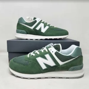 Men's 11.5 New Balance X J Crew 574 sneakers in Green / White U574FGG