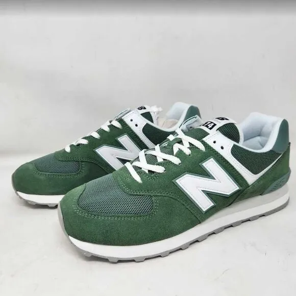 Men's 11.5 New Balance X J Crew 574 sneakers in Green / White U574FGG