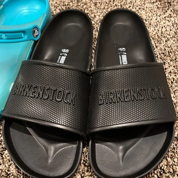 Men’s Birkenstock Slides &amp; Crocs Translucent Comfort Shoe, NWT
