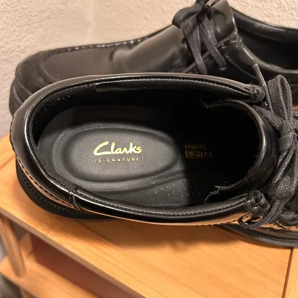 Men's Clarks Black Leather Shoes