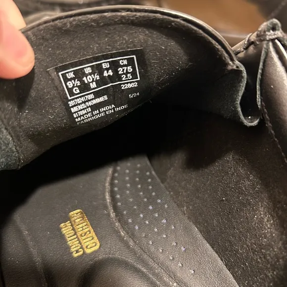 Men's Clarks Black Leather Shoes
