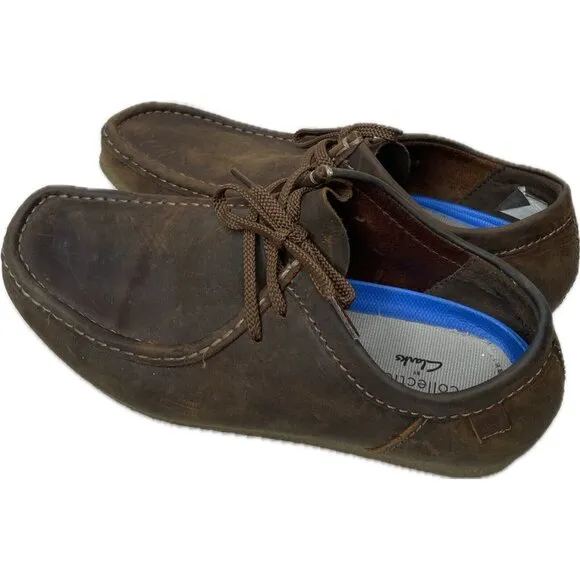 MEN'S CLARKS SHACRE II RUN MOC TOE SHOES 10.5