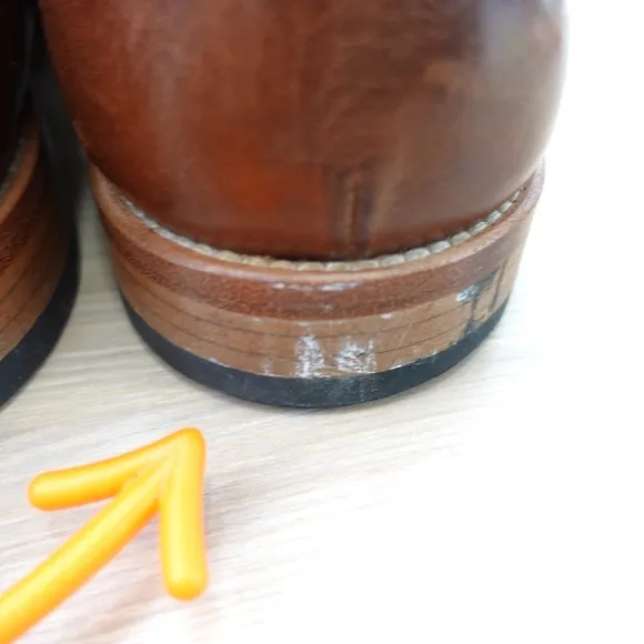 Mens Cognac Bourbon Oxford Shoes 12 Brown Wingtip Brogue Artisan JOSEPH ABBOUD