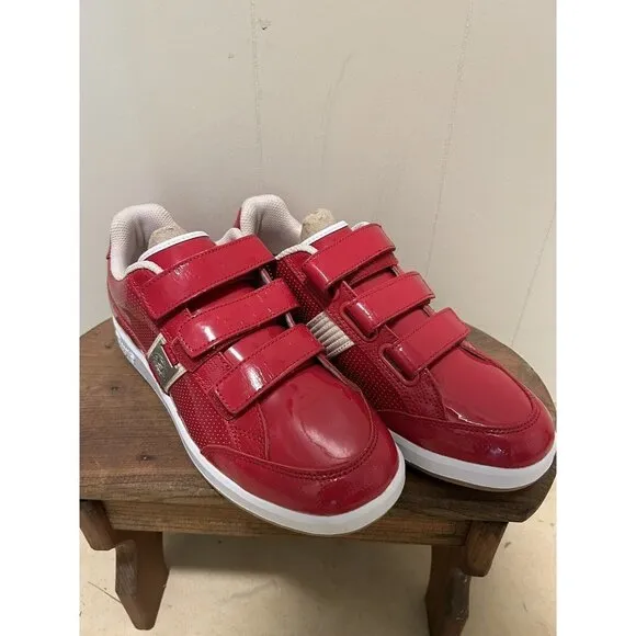 Men's COOGI CMF105 Australia Red Leather Low-Top Shoes Size 10
