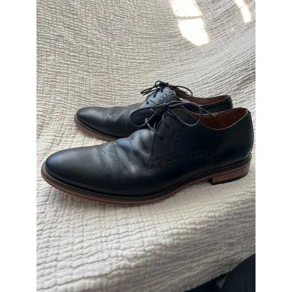 Men’s J. Murphy by Johnston &amp; Murphy Leather Lace up Shoes Wood Heel Size 12