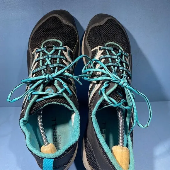 mens  Merrell Trail Glove Black/Aqua Shoes Size 14