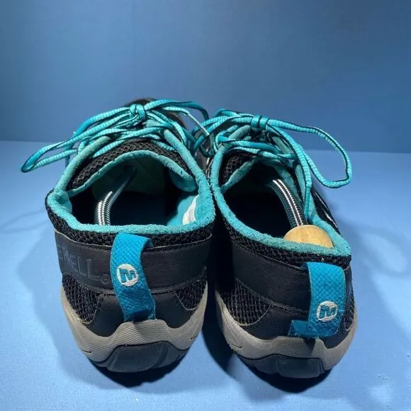 mens  Merrell Trail Glove Black/Aqua Shoes Size 14